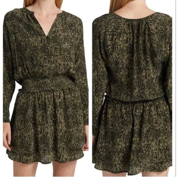 Rails Dresses & Skirts - CLEARANCE Rails Jasmine Olive Static Women's Printed Smocked Mini Dress Size S
